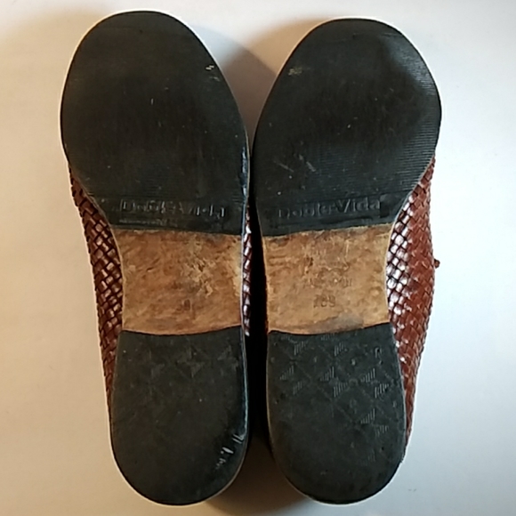 Gregor Italian Tan Leather Woven Dress Shoes Sz. 6 - Picture 5 of 6